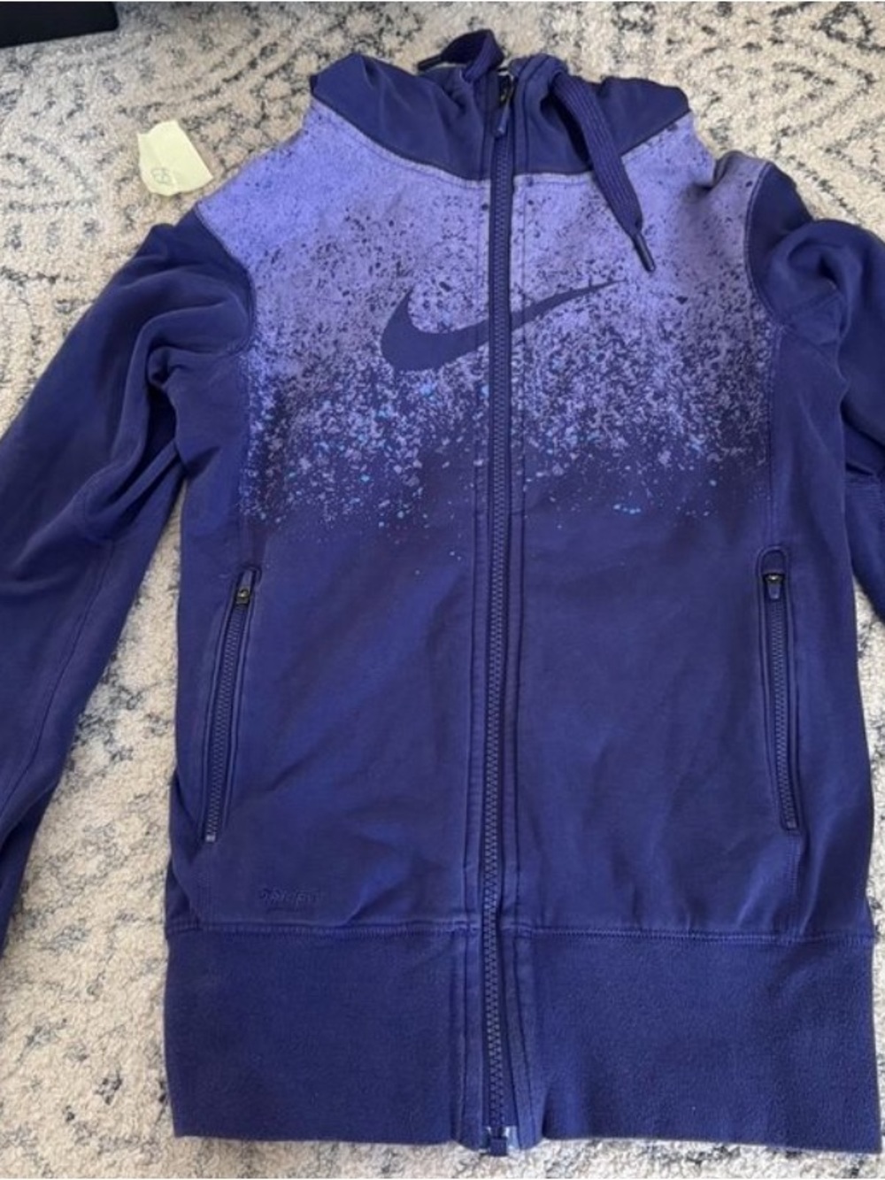 Nike Kids Navy Purple Gradient Full-Zip Hoodie